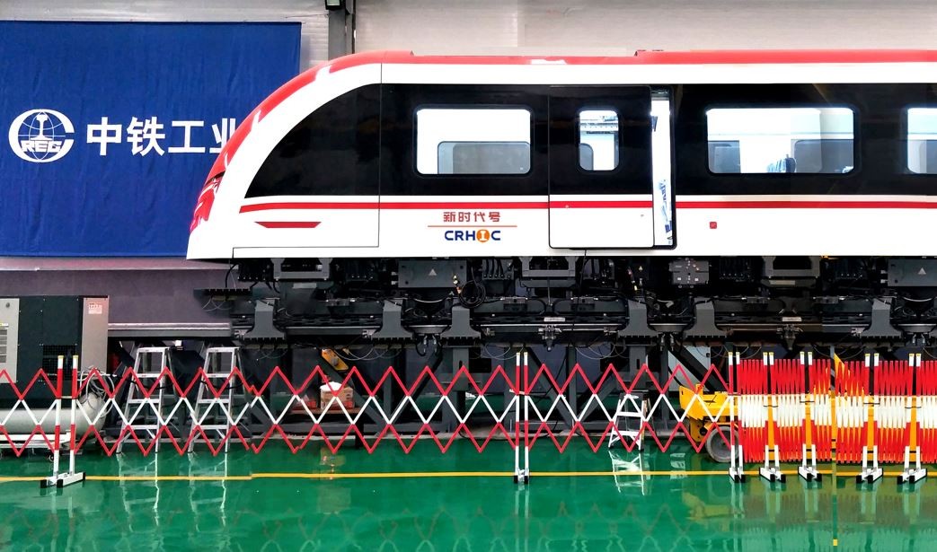 “時速160-200公里”磁浮樣車